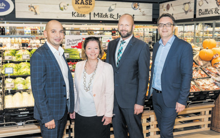 Mit Einkaufswagerl durch den Office-Tower