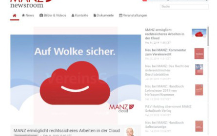 Mit newsroom.manz.at bündelt Manz die Kommunikation