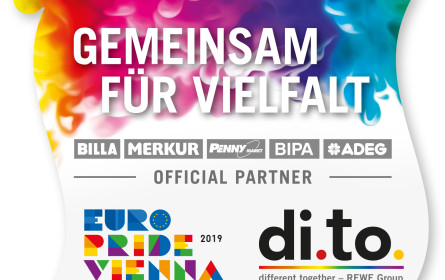 Die Rewe Group im Regenbogenkleid: different together and proud