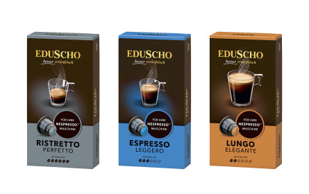 Eduscho präsentiert neue Kapselsorten für Nespresso