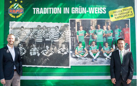 Neue Plakatkampagne vereint Vergangenheit und Gegenwart des SK Rapid