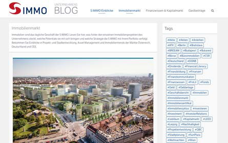 S Immo erneut Spitzenreiter des österreichischen Immobilienindex