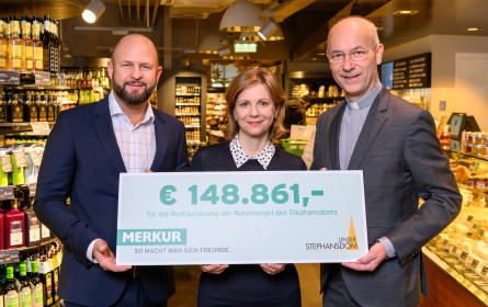 Merkur Kunden unterstützen den Stephansdom mit 148.861 Euro