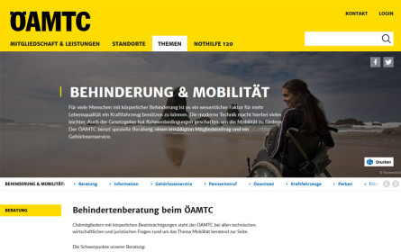 ÖAMTC: Neuerungen für Menschen mit Behinderung im Kfz-Bereich