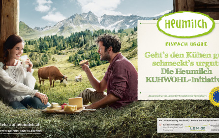 Mit ihrer Kuhwohl-Initiative präsentiert sich die ARGE Heumilch am Puls der Zeit