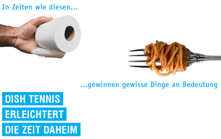 Dish Tennis - der Remix von Tischtennis erleichtert die Zeit daheim