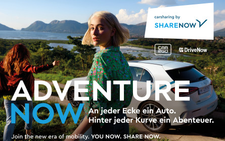 Internationale "Share Now"-Kampagne mit urbanem Lebensgefühl