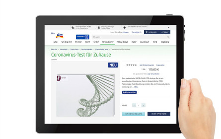 dm bietet Coronavirus-Test zum Kauf an