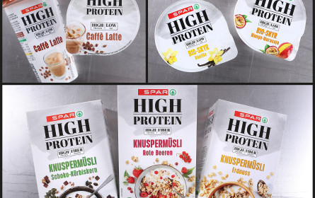derpfeil designt für die High Protein-Produktlinie von Spar