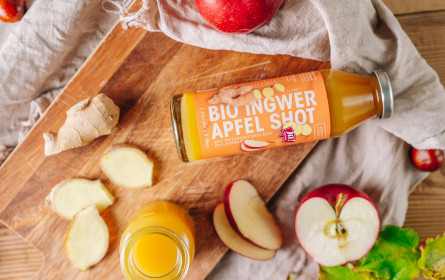 Ja! Natürlich Ingwer-Apfel-Shot neu in den Regalen