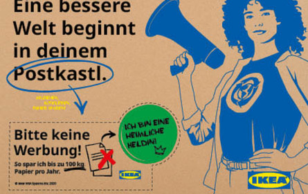 „Eine bessere Welt beginnt in deinem Postkastl”