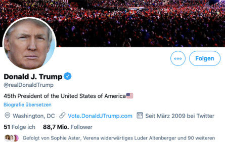 Online-Netzwerke sperren Trumps Konten wegen Randale in Washington