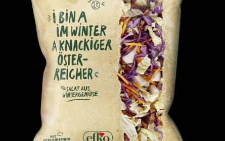 Neu von efko: Knackiger Wintersalat aus Österreich CO2-neutral verpackt