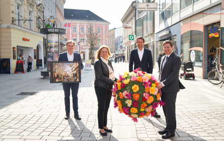 Die Welser Innenstadt putzt sich für den Frühling heraus