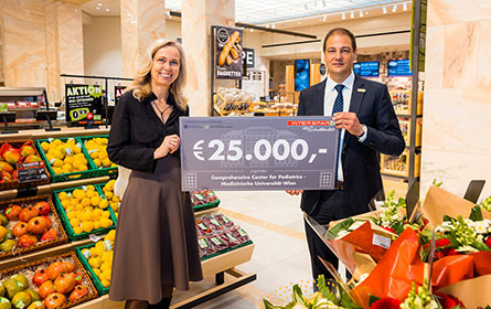 Interspar spendet 25.000 Euro für Kinder-Kompetenzzentrum der MedUni Wien