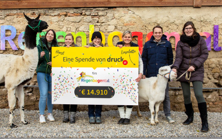 druck.at-Spendenaktion: 14.910 € für das Regenbogental