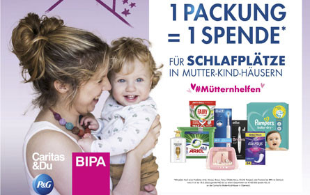Gemeinsam mit P&G, Bipa und Caritas #Mütternhelfen!