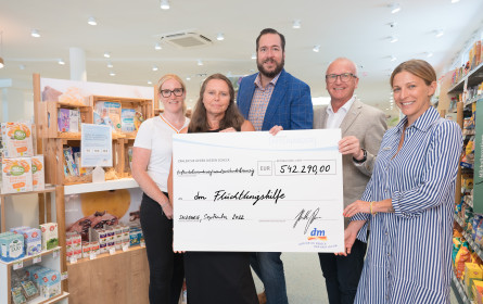 Fast 550.000 Euro für die „dm Flüchtlingshilfe"
