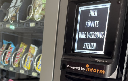 Digitale Werbemöglichkeit auf Inform Verkaufsautomatenterminals