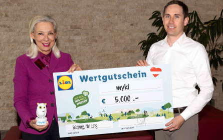 25 Jahre Lidl Österreich: 5.000 Euro für Verein „myki“