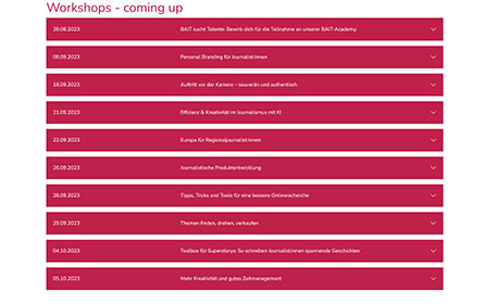 Herbstprogramm des Forum Journalismus und Medien