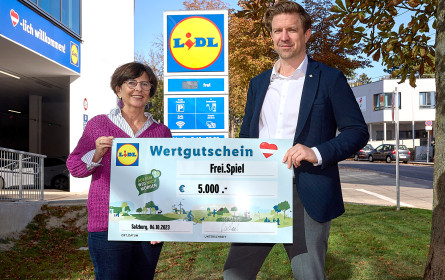 25 Jahre Lidl Österreich: 5000 € für Verein Frei.Spiel