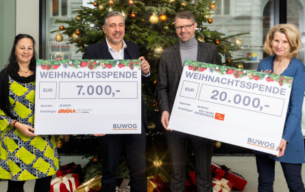 Buwog-Weihnachtsspenden an Die Tafel und den Verein Amina