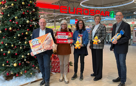 Spar und Ölz spenden 13.535 Euro an „Netz für Kinder“