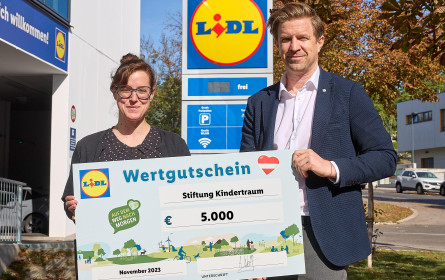 Lidl: 5.000 Euro für Stiftung Kindertraum