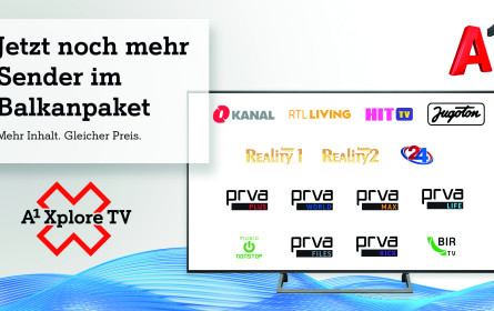 15 neue Sender bei der Zusatzoption „Balkan TV“ für A1 Xplore TV