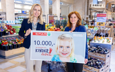 Spar spendet 10.000 Euro an „Kinder leben“