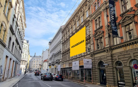 Der 6. Bezirk von Wien wird ab sofort um ein Megagerüst reicher