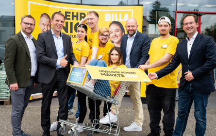 Lehrlinge übernahmen Führung in sieben Billa Märkten