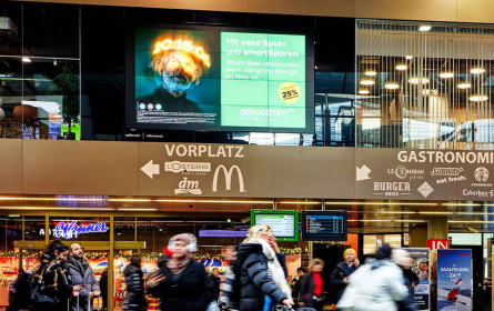 ÖBB zeigte oekostrom im Railscreen-Netz