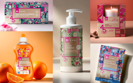 Bipa feiert 45-jähriges Jubiläum mit Jubiläums-Design von Section.d für Limited-Edition Produkte