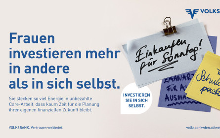 Volksbank Wien schafft am Weltfrauentag Bewusstsein für Mental Load