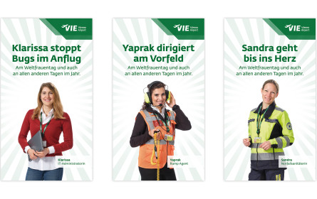 Flughafen Wien rückt Mitarbeiterinnen in den Vordergrund