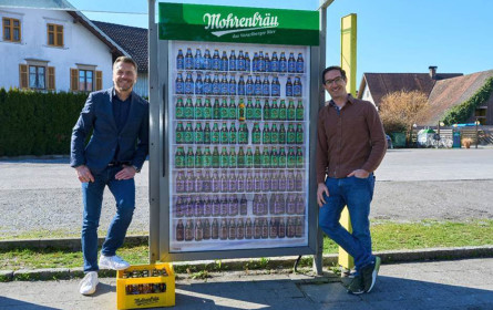 Mohrenbräu und Epamedia mit interaktiven Kühlschränken