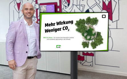 Infoscreen zeigt CO2-Werte