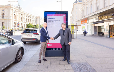 Gewista spielt Warnmeldungen der Stadt Wien künftig automatisiert und in Echtzeit auf digitalen City-Lights aus
