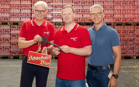Schlüsselübergabe in der Brauerei Schwechat: Georg Gartner folgt auf Andreas Urban