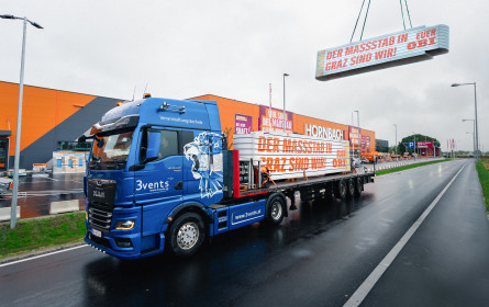 Obi begrüßt Hornbach mit PR-Aktion