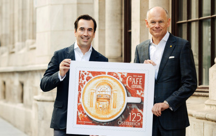 Briefmarke für Café Central
