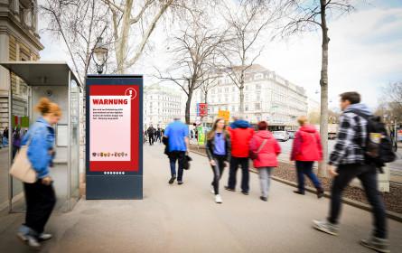 Gewista-Gruppe testete digitale Außenwerbung als Warnkanal