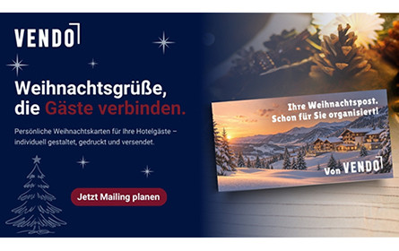 Weihnachtsgrüße für Hotelgäste per Post