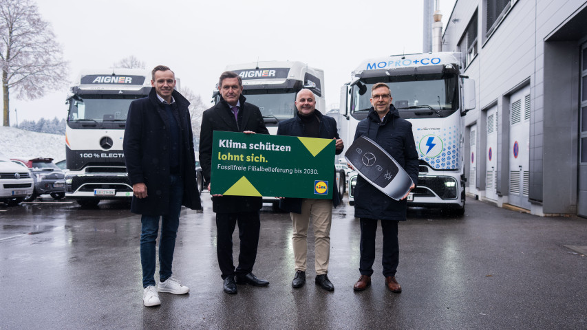 Lidl Österreich erweitert E-Flotte und baut leistungsstarkes Ladenetz aus