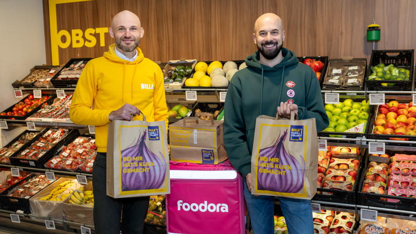 Billa und Foodora liefern in Wien gemeinsam direkt nach Hause