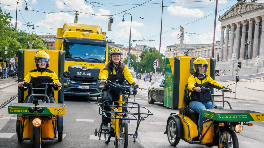 Post liefert in Wien komplett CO2-frei