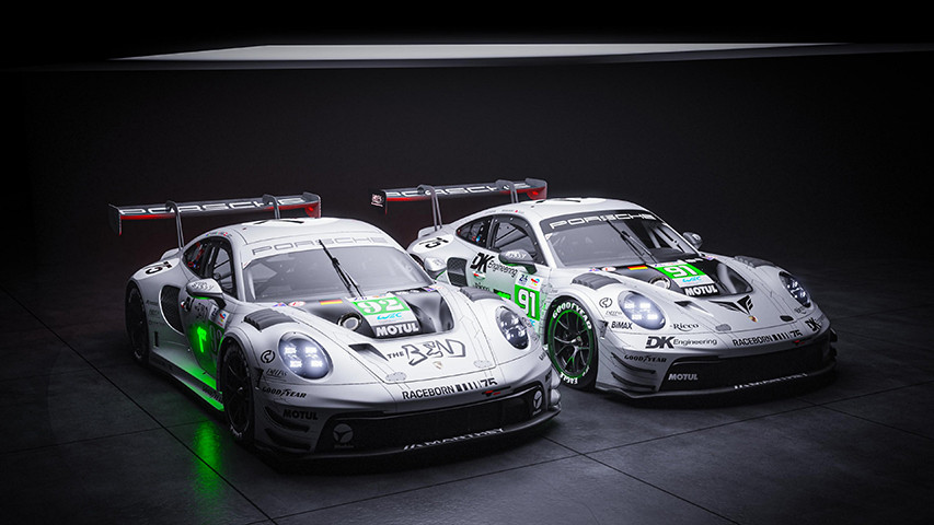 Porsche 911 GT3 R starten in Le Mans im historischen Design von 1951