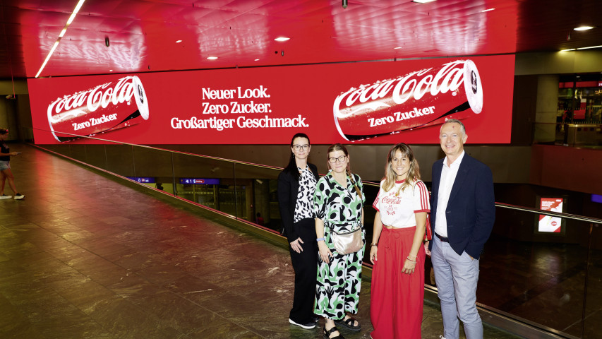 Coca-Cola setzt auf gesamtes neues DOOH-Portfolio der ÖBB-Werbung